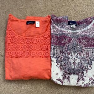 2 Basic Edition Short Sleeve Shirts: Size Medium